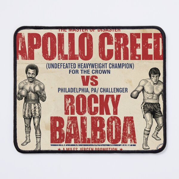 Item preview, Rocky V Apollo Creed Fight Poster Fan Art Original Custom Vintage Movie Poster Wall Tee Design designed and sold by Cool Robot Bro..