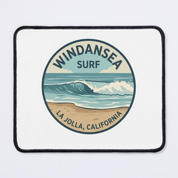 Item preview, Windansea Surf La Jolla California Ocean Wave Sunset Badge designed and sold by LittleArij.