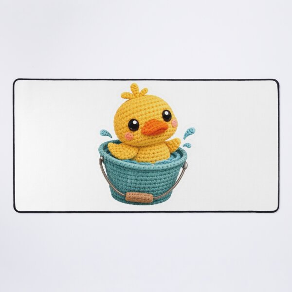 Item preview, Crocheted Duck Swimming In Bucket designed and sold by Snurly.