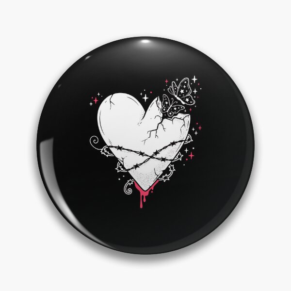 Item preview, Barbed Wire Broken Heart Scene Emo Design designed and sold by Say It With Ink.