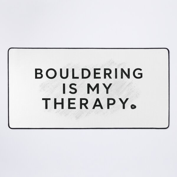 Item preview, Bouldering Is My Therapy Minimal Climbing Typography Tee Sticker Boulderer Gift designed and sold by sharifex.