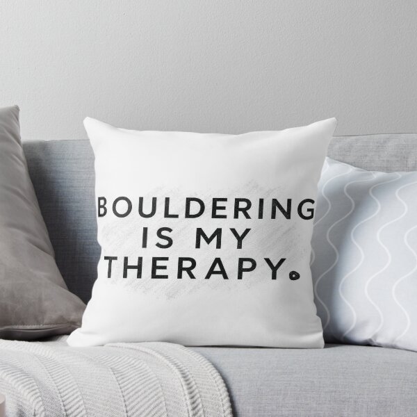 Item preview, Bouldering Is My Therapy Minimal Climbing Typography Tee Sticker Boulderer Gift designed and sold by sharifex.