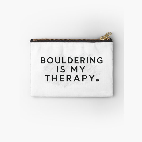 Item preview, Bouldering Is My Therapy Minimal Climbing Typography Tee Sticker Boulderer Gift designed and sold by sharifex.