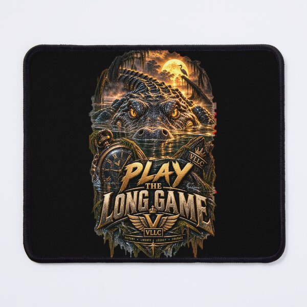 Item preview, VLLC Play The Long Game Crocodile Motivation Art designed and sold by VICTORY LIBERTY .