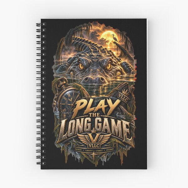 Item preview, VLLC Play The Long Game Crocodile Motivation Art designed and sold by VICTORY LIBERTY .