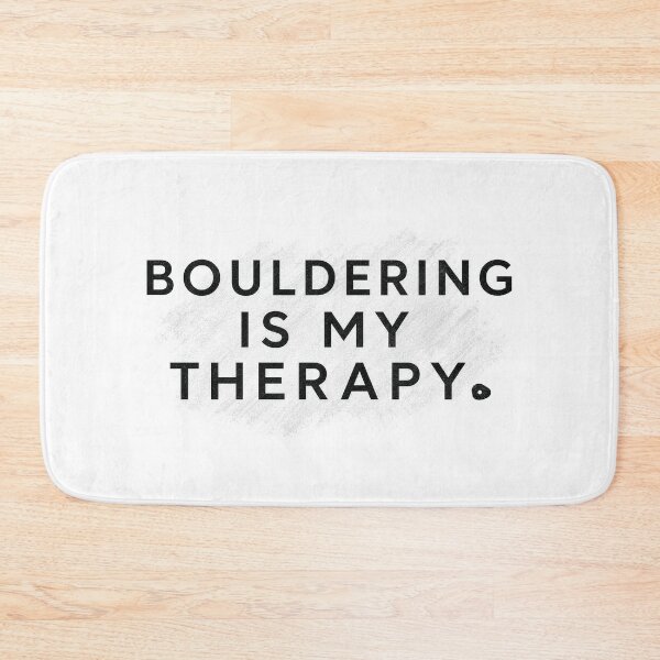 Item preview, Bouldering Is My Therapy Minimal Climbing Typography Tee Sticker Boulderer Gift designed and sold by sharifex.