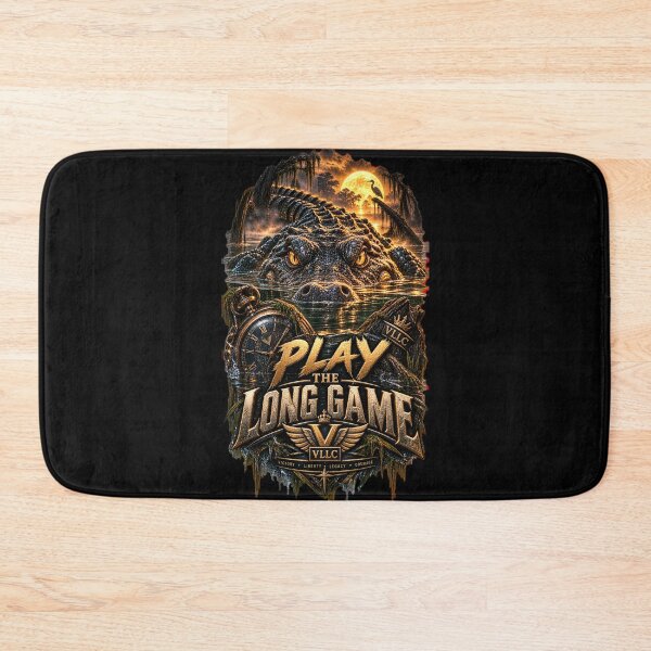 Item preview, VLLC Play The Long Game Crocodile Motivation Art designed and sold by VICTORY LIBERTY .