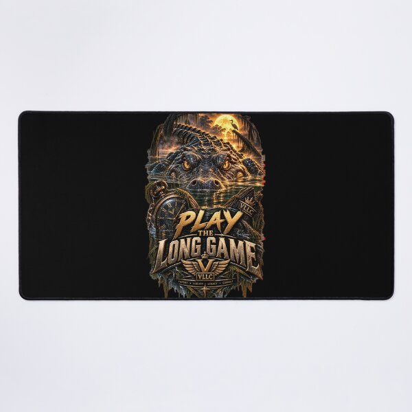 Item preview, VLLC Play The Long Game Crocodile Motivation Art designed and sold by VICTORY LIBERTY .