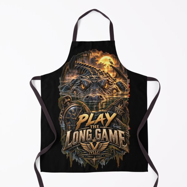 Item preview, VLLC Play The Long Game Crocodile Motivation Art designed and sold by VICTORY LIBERTY .