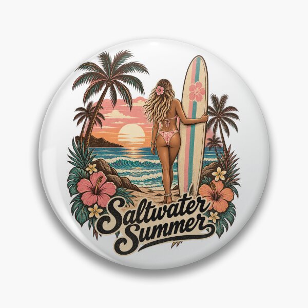 Item preview, Vintage 70s Female Surfer Sunset designed and sold by urbinet.