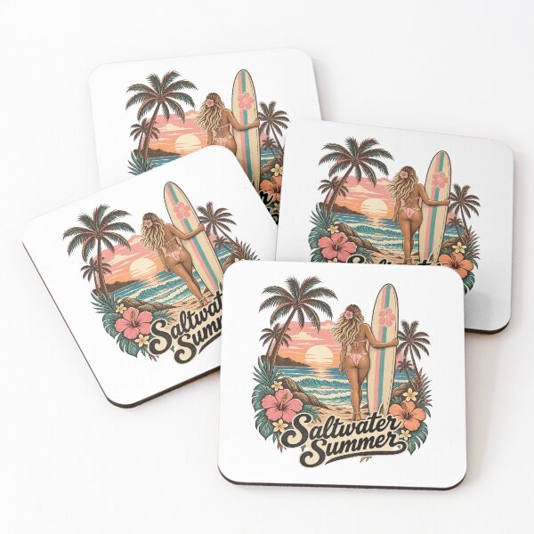 Item preview, Vintage 70s Female Surfer Sunset designed and sold by urbinet.