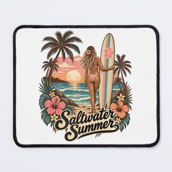 Item preview, Vintage 70s Female Surfer Sunset designed and sold by urbinet.
