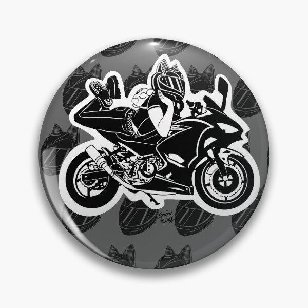 Item preview, Motorcycle cat girl sticker designed and sold by SeikoKitty.