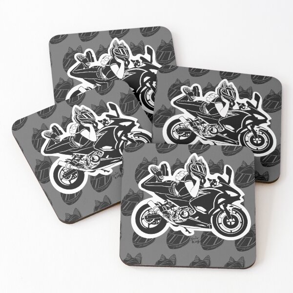 Item preview, Motorcycle cat girl sticker designed and sold by SeikoKitty.