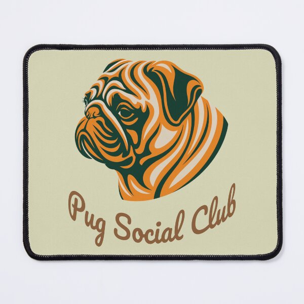 Item preview, Pug Social Club Vintage Badge Pug  designed and sold by Kinship-Pets.