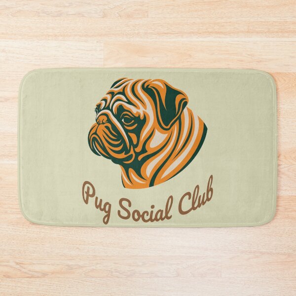 Item preview, Pug Social Club Vintage Badge Pug  designed and sold by Kinship-Pets.