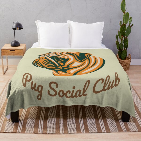 Item preview, Pug Social Club Vintage Badge Pug designed and sold by Kinship-Pets.
