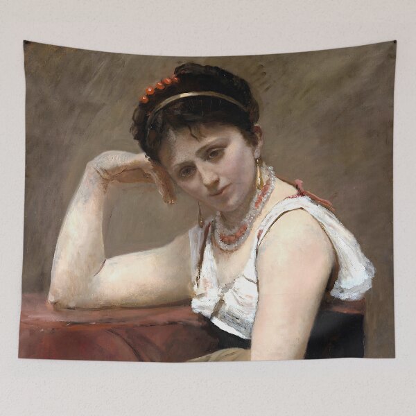 Item preview, Interrupted Reading - Jean Baptiste Camille Corot designed and sold by Jon-Baran.