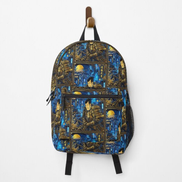 Item preview, Cyberpunk Samurai Edo Japan | Ukiyo-e Warrior | Mount Fuji Sakura Neon Tokyo Gold Bulue designed and sold by RhymeArc.
