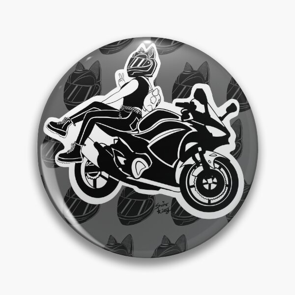Item preview, Motorcycle cat girl sticker designed and sold by SeikoKitty.