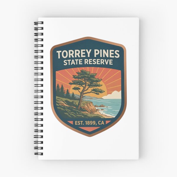 Item preview, Torrey Pines State Reserve California Sunset Shield Badge designed and sold by LittleArij.