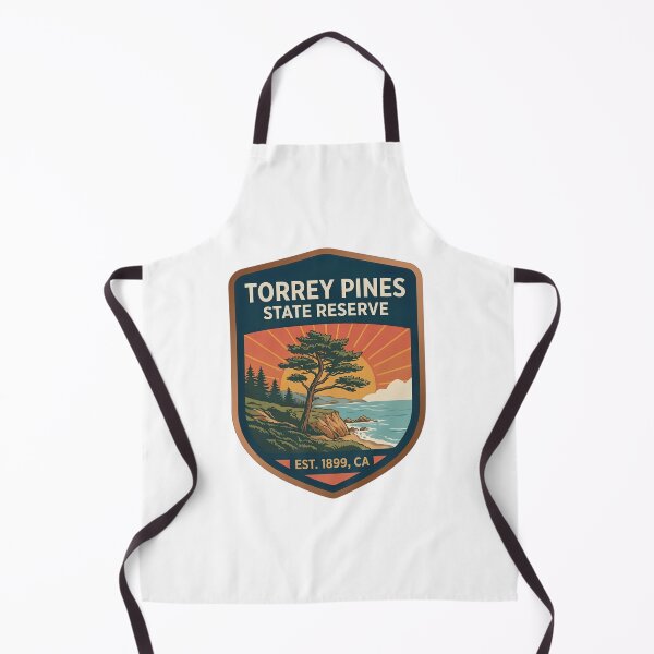 Item preview, Torrey Pines State Reserve California Sunset Shield Badge designed and sold by LittleArij.