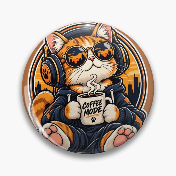 Item preview, Cool Streetwear Cat Drinking Coffee designed and sold by KerOo1.