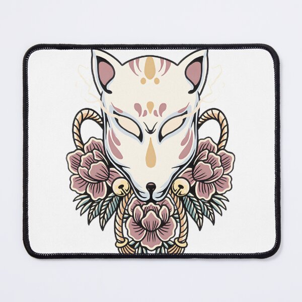 Item preview, Vintage Kitsune Fox Mask With Roses LIMITED EDITION designed and sold by YoussefQarbi.