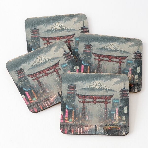 Item preview, Neon Rain over Neo Tokyo designed and sold by OpenFieldNotes.