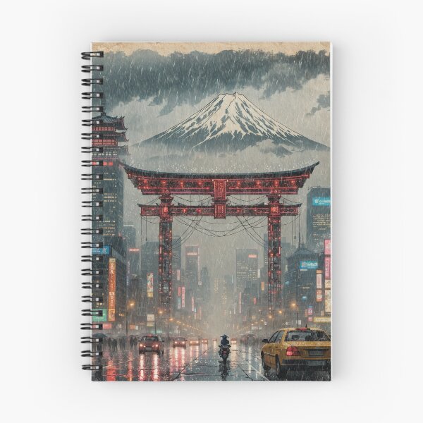 Item preview, Neon Rain over Neo Tokyo designed and sold by OpenFieldNotes.