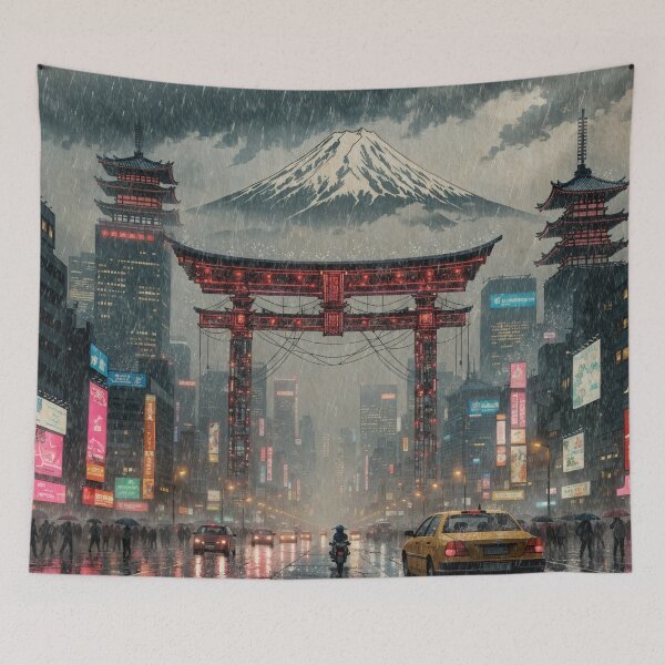 Item preview, Neon Rain over Neo Tokyo designed and sold by OpenFieldNotes.