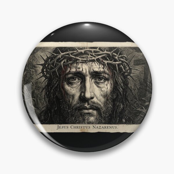 Item preview, Face of Jesus Christ with Crown of Thorns designed and sold by MantoSagrado.