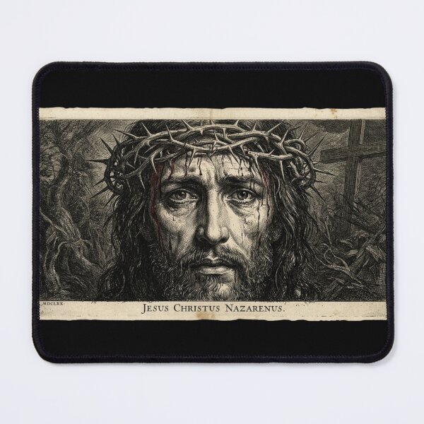 Item preview, Face of Jesus Christ with Crown of Thorns designed and sold by MantoSagrado.
