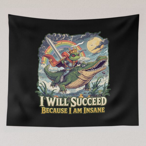 Item preview, I Will Succeed Because I Am Insane Frog Warrior designed and sold by PROPera-design.