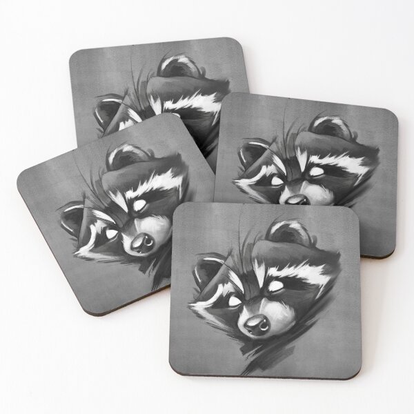 Item preview, A Raccoon Portrait Painting  designed and sold by amidst-no-whale.