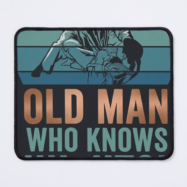 Item preview, BJJ Jiu Jitsu Old Man Tee Poster Fan Art Original Custom Vintage Poster Wall Tee Design designed and sold by Cool Robot Bro..