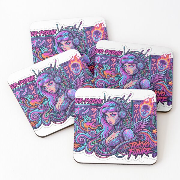 Item preview, Cyber Psycho Anime Girl Vaporwave Art designed and sold by ManuMax93.