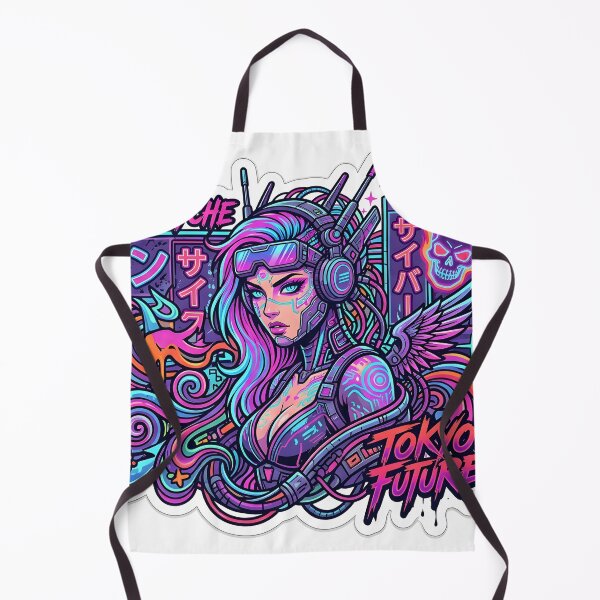 Item preview, Cyber Psycho Anime Girl Vaporwave Art designed and sold by ManuMax93.