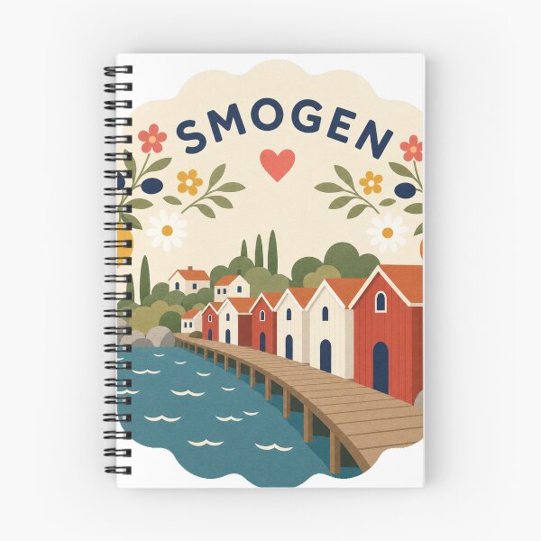Item preview, Smogen Sweden Travel Souvenir Modern Folk Art designed and sold by VisualArtsOasis.