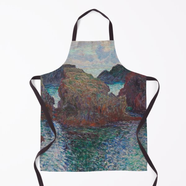 Item preview, Rocks at Port-Goulphar, Belle-Île coastal seascape painting art print by Claude Monet designed and sold by Jéanpaul Ferro.
