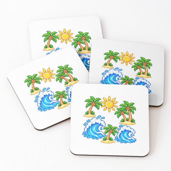 Item preview, Wave Sun Palm Trees designed and sold by Mick G Designs.