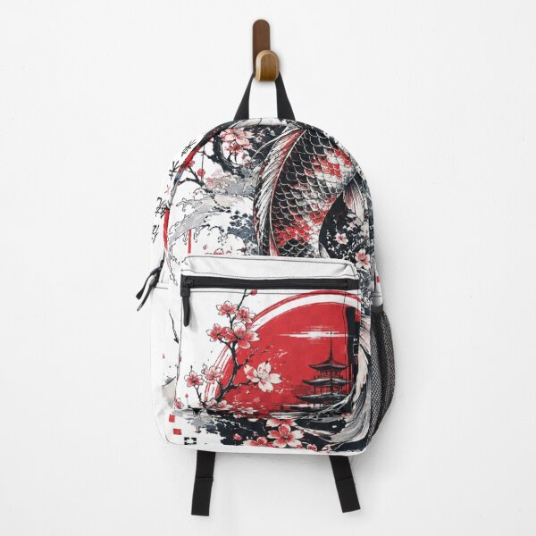 Item preview, Koi Fish Japanese Ink Art – Traditional x Future Sakura Design Oni Pixels designed and sold by Oni-Pixels.