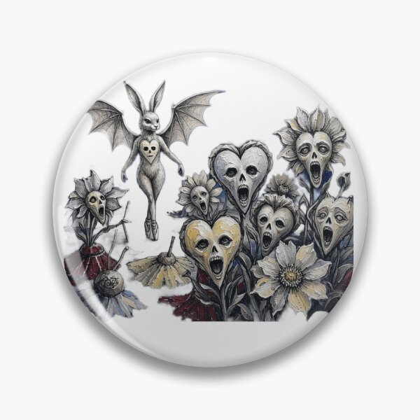Item preview, Copy of Bat Wing Bunny Ballerina Screaming Skull Flowers Night Sky designed and sold by LujziWorld.