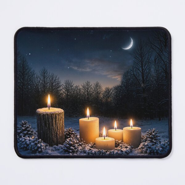 Item preview, Candlelit Winter Night Scene Winter Solstice Yul designed and sold by Stephanie Laird.