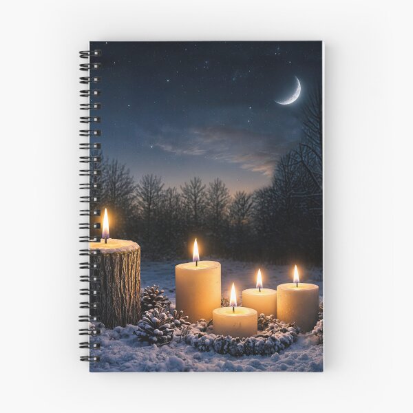 Item preview, Candlelit Winter Night Scene Winter Solstice Yul designed and sold by Stephanie Laird.