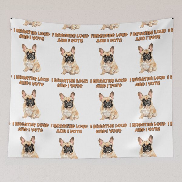Item preview, French Bulldog Breathing Humor Frenchie Rights Art designed and sold by NatureUnleashed.