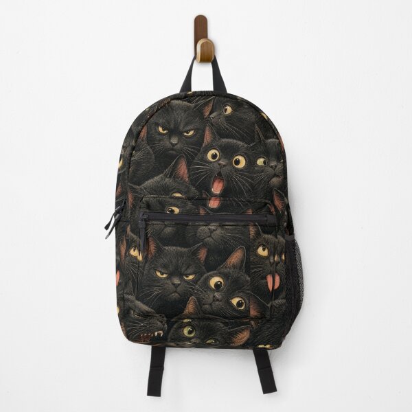 Item preview, Cute Black Cat Faces Portrait Collage designed and sold by merchxwear.