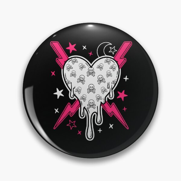 Item preview, Dripping Skull Heart Scene Emo Aesthetic designed and sold by Say It With Ink.