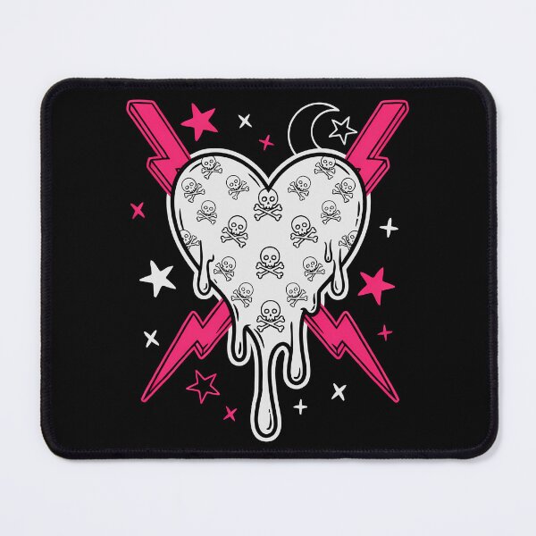Item preview, Dripping Skull Heart Scene Emo Aesthetic designed and sold by Say It With Ink.