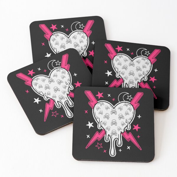 Item preview, Dripping Skull Heart Scene Emo Aesthetic designed and sold by Say It With Ink.